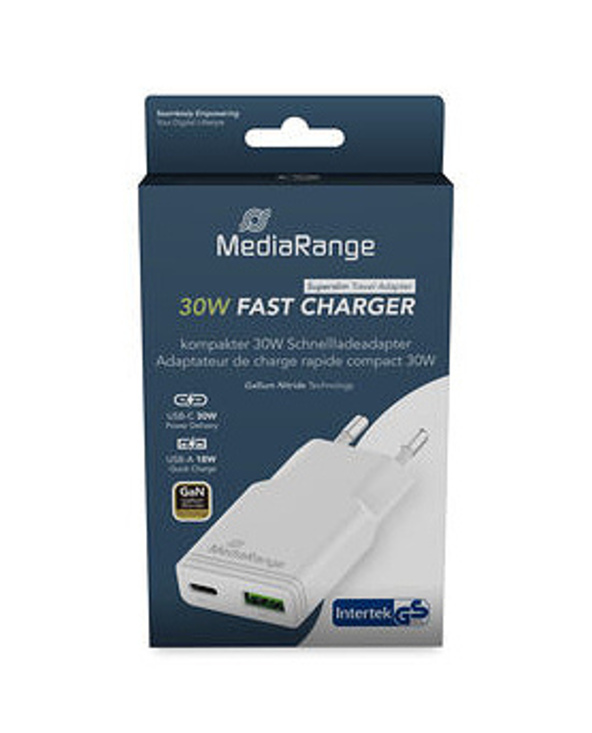 MediaRange MRMA125 chargeur d'appareils mobiles Universel Blanc Secteur Charge rapide Intérieure