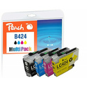 Peach PI500-389 cartouche d'encre 4 pièce(s) Original Rendement standard Noir, Cyan, Magenta, Jaune