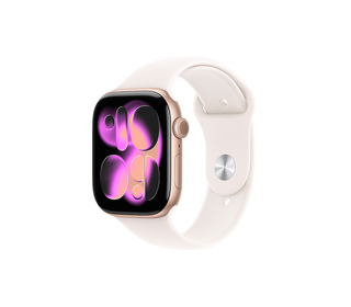 Apple Watch Series 11 OLED 46 mm Numérique 416x496 pixels Écran tactile Or rose Wifi GPS (satellite)
