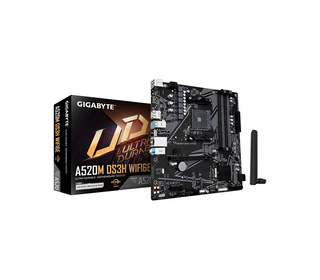 GIGABYTE A520M DS3H WIFI6E Carte Mère – Compatible avec les processeurs AMD Ryzen 5000 Series AM4, jusqu’à 4733 MHz DDR4 (OC), 1