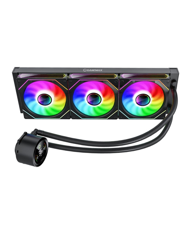 GameMax ICEBURG 360 DIGITAL BK système de refroidissement d’ordinateur Processeur Kit watercooling 12 cm Noir 1 pièce(s)