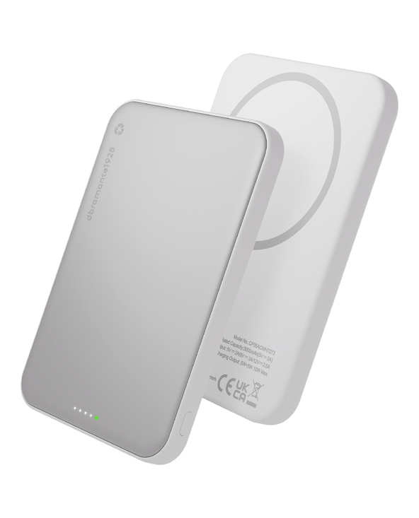 dbramante1928 CP05ACWH7273 banque d'alimentation électrique 5000 mAh Recharge sans fil Aluminium