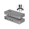 StarTech.com Station d'Accueil USB4, Double Sortie 4K Sans Pilote pour macOS et Windows, Station d'Accueil USB-C Universelle ave