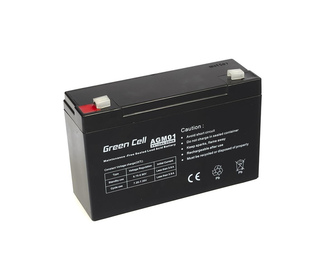 Green Cell AGM Battery 6V 12Ah - Batterie - 12.000 mAh Sealed Lead Acid (VRLA)