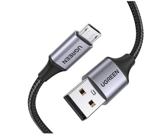 Ugreen UG-60146 câble USB USB 2.0 1 m Micro-USB A USB A 0,48 Gbit/s Noir, Gris
