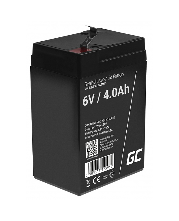 Green Cell AGM15 Batterie de l'onduleur Sealed Lead Acid (VRLA) 6 V 4 Ah