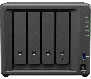 Synology DP340 serveur de stockage NAS Bureau R1600 16 Go 32 To HDD Noir