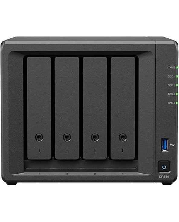 Synology DP340 serveur de stockage NAS Bureau R1600 16 Go 32 To HDD Noir