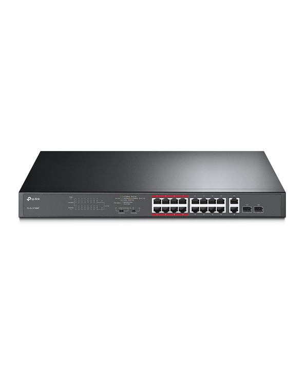 TP-Link TL-SL1218MP commutateur réseau Non-géré Fast Ethernet (10/100) Connexion Ethernet, supportant l'alimentation via ce port