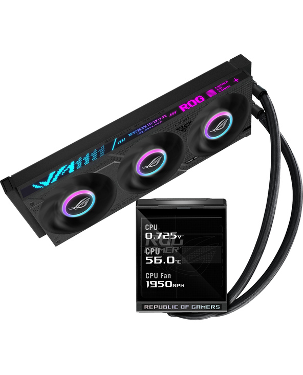 ASUS ROG Strix LC IV 360 ARGB LCD Processeur Kit watercooling 12 cm Noir