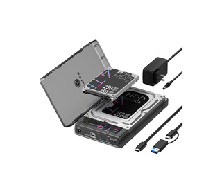 ICY BOX IB-3882MSCL-CU31 Boîtier disque dur/SSD Noir M.2/2.5"/3.5"