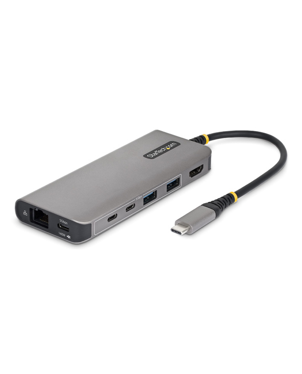 StarTech.com Adaptateur Multiport USB-C vers HDMI avec Recharge PD 140W, 4K 60Hz, Hub USB 5 Ports à 5 Gbps, GbE, Mini Dock Type-