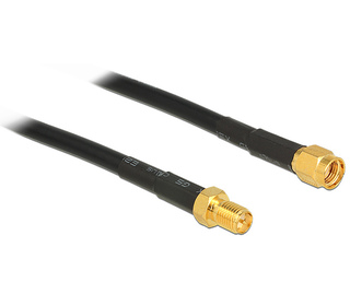 DeLOCK 1m CFD200 câble coaxial RP-SMA Noir