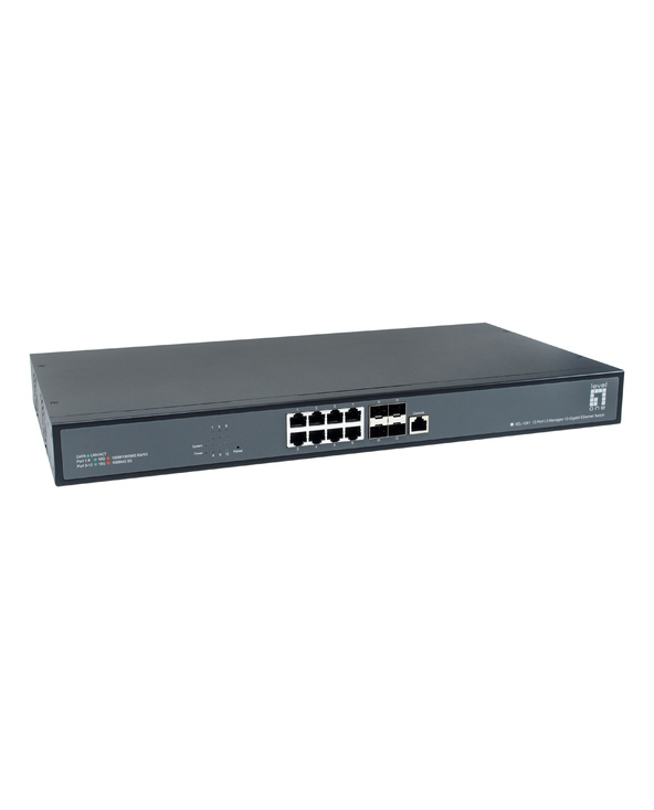 LevelOne XEL-1291 Géré L3 10G Ethernet (100/1000/10000) 1U Noir