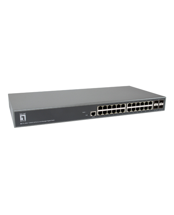LevelOne GTL-2885 commutateur réseau Géré L3 Gigabit Ethernet (10/100/1000) Gris
