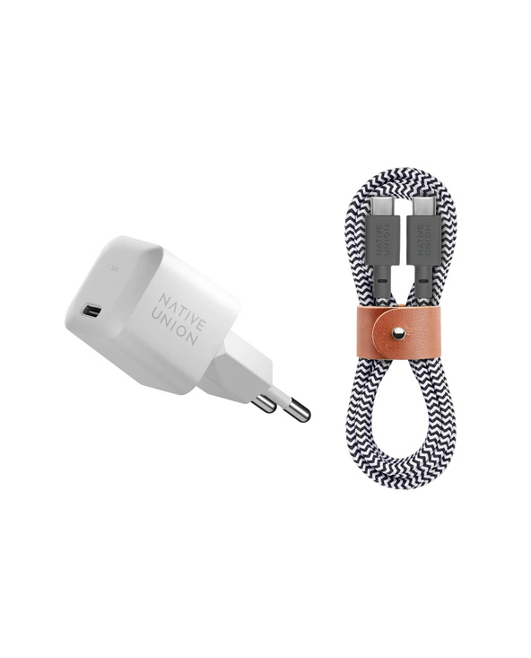 Native Union FAST30-CC-WHZEB-EU chargeur d'appareils mobiles Ordinateur portable, Smartphone, Tablette Blanc Secteur Charge rapi