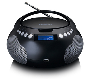 Lenco SCD-331 Portable Analogique Noir, Argent