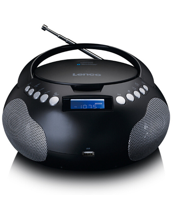 Lenco SCD-331 Portable Analogique Noir, Argent