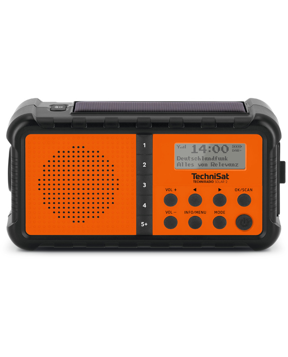 TechniSat TECHNIRADIO SOLAR 2 Portable Analogique et numérique Noir, Orange