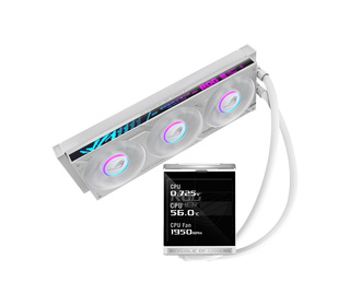ASUS ROG Strix LC IV 360 ARGB LCD White Edition Processeur Kit watercooling 12 cm Blanc