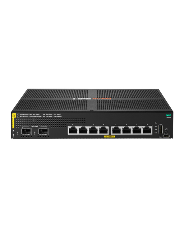 HPE Aruba Networking CX 6000 8p 10M/100M/1G Class4 PoE 2p SFP 1G 67W Switch
