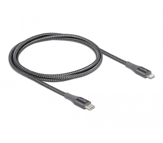DeLOCK Câble de données et de chargement USB Type-C vers Lightning pour iPhone, iPad et iPod, gris 1 m MFi