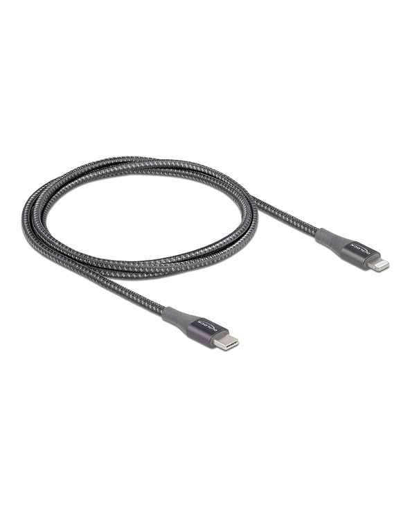 DeLOCK Câble de données et de chargement USB Type-C vers Lightning pour iPhone, iPad et iPod, gris 1 m MFi
