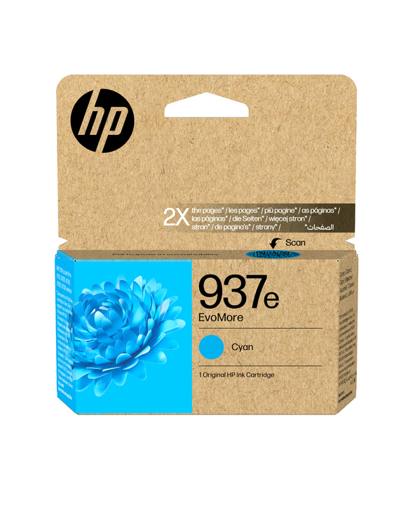 HP 937e Cartouche d’encre authentique Cyan EvoMore