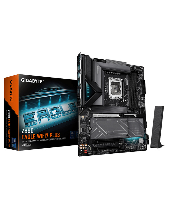 GIGABYTE Z890 EAGLE WIFI7 PLUS Carte Mère – Compatible avec les processeurs Intel Core Ultra (Série 2), VRM 14+1+2 phases, jusqu