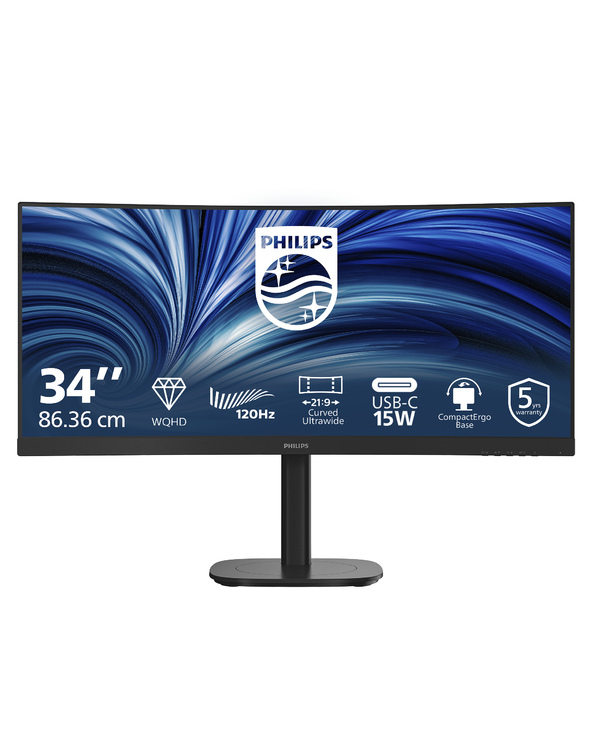 Philips 34B2N3500C/00 34" LCD Wide Quad HD 4 ms Noir