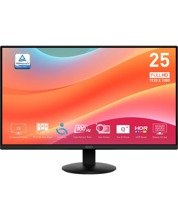 MSI Pro MP252L 24.5" LED Full HD 4 ms Noir