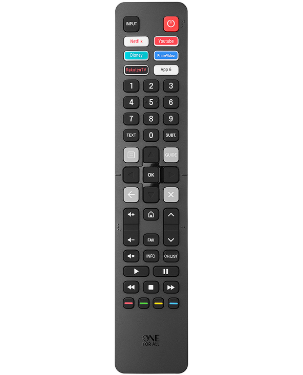 One For All URC 4916 télécommande TV Appuyez sur les boutons