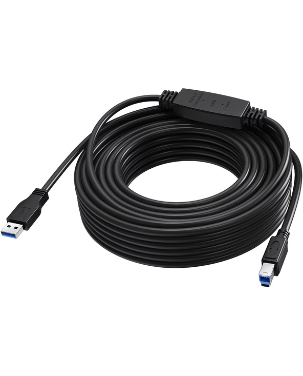 Vision TC 15MUSB3.0+/BL câble USB USB 3.2 Gen 1 (3.1 Gen 1) 15 m USB C USB B 5 Gbit/s Noir