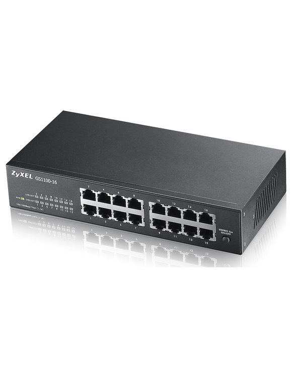 Zyxel GS1100-16 Non-géré Gigabit Ethernet (10/100/1000) Noir