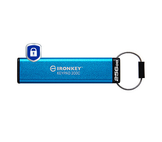Kingston Technology IronKey Keypad 200C USB-C de 256 Go, FIPS 140-3 niveau 3 AES-256