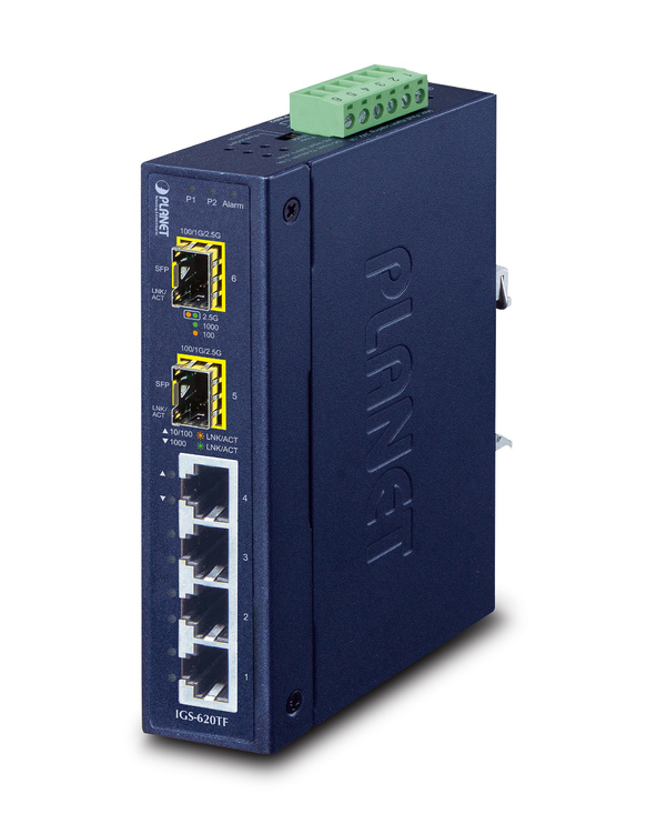 PLANET IGS-620TF commutateur réseau Non-géré Gigabit Ethernet (10/100/1000) Bleu