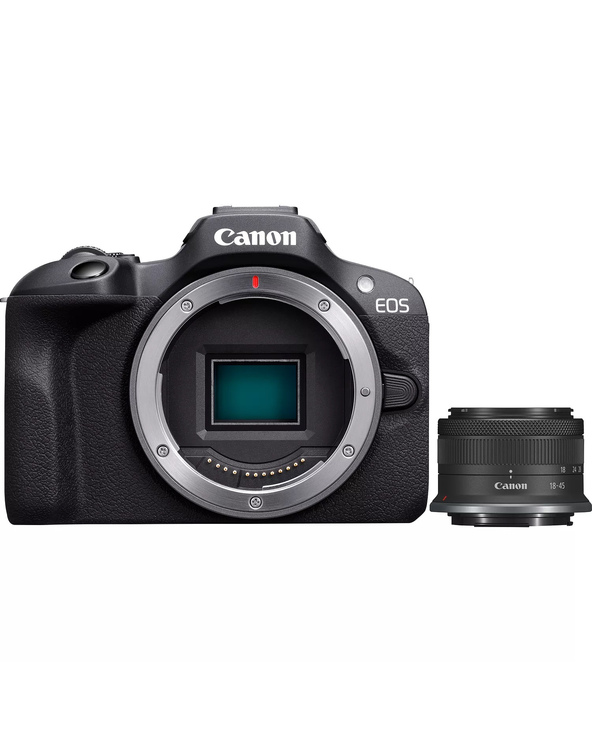 Canon EOS R100 + RF-S 18-45mm F4.5-6.3 IS STM Kit MILC 24,1 MP CMOS 6000x4000 pixels Noir