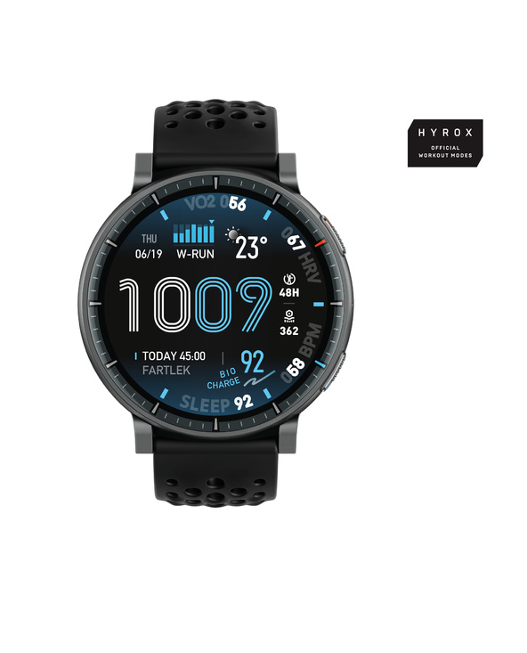Amazfit Active Max 3,81 cm (1.5") AMOLED Numérique 480x480 pixels Écran tactile Noir