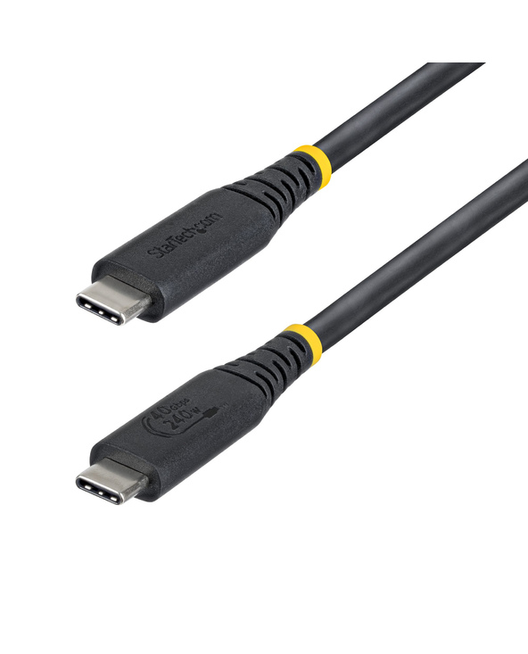 StarTech.com Câble USB4 de 1m, 40 Gbps, Câble USB-C Certifié USB-IF, 240 W PD, 8K 60Hz/4K 240Hz DP2.1 DP40, Gaine TPE, Compatibl