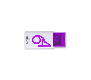 Philips Click lecteur USB flash 64 Go USB Type-C 3.2 Gen 1 (3.1 Gen 1) Violet, Blanc