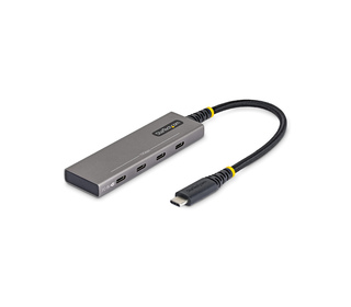 StarTech.com Hub USB-C à 4 Ports, 10 Gbps, Recharge PD 100 W, 4 Ports USB-C, Protection contre les Surintensités, Aluminium PCR,