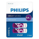 Philips FM64FD05D lecteur USB flash 64 Go USB Type-A 2.0 Violet, Blanc