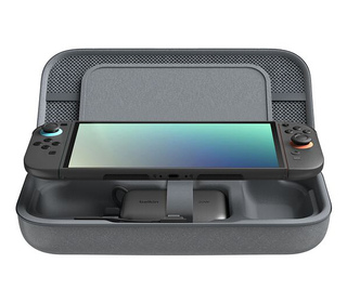 Belkin ENA001hqCH-V2 Étui de transport Nintendo Mesh, Polyester, Velours Charbon de bois