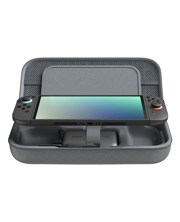 Belkin ENA001hqCH-V2 Étui de transport Nintendo Mesh, Polyester, Velours Charbon de bois