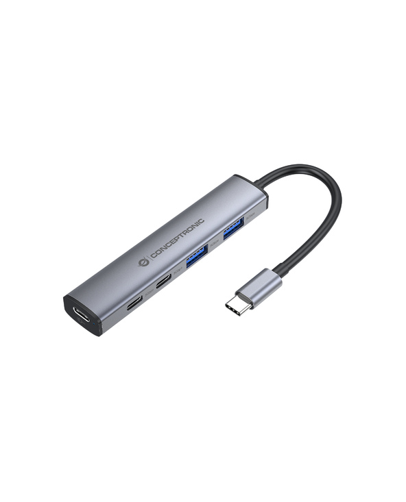 Conceptronic HUBBIES22G hub & concentrateur USB 3.2 Gen 1 (3.1 Gen 1) Type-C 5000 Mbit/s Gris