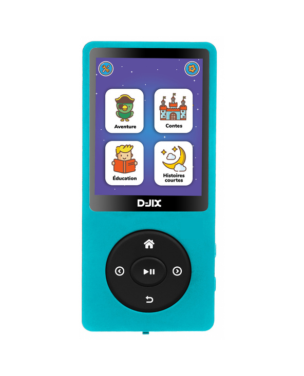 D-Jix M-StoryKids Lecteur MP3 Couleur aqua, Noir