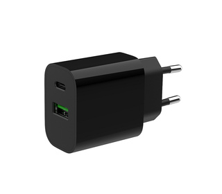 Gembird TA-UC-PDQC20-01-BK chargeur d'appareils mobiles Universel Noir Secteur Charge rapide Intérieure