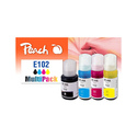 Peach 321328 cartouche d'encre 4 pièce(s) Compatible Rendement standard Noir, Cyan, Magenta, Jaune