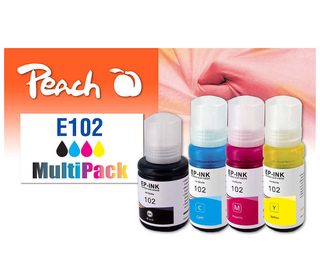 Peach 321328 cartouche d'encre 4 pièce(s) Compatible Rendement standard Noir, Cyan, Magenta, Jaune