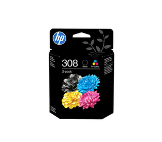 HP 308 Pack de 2 cartouches d’encre authentiques Noir/Trois couleurs